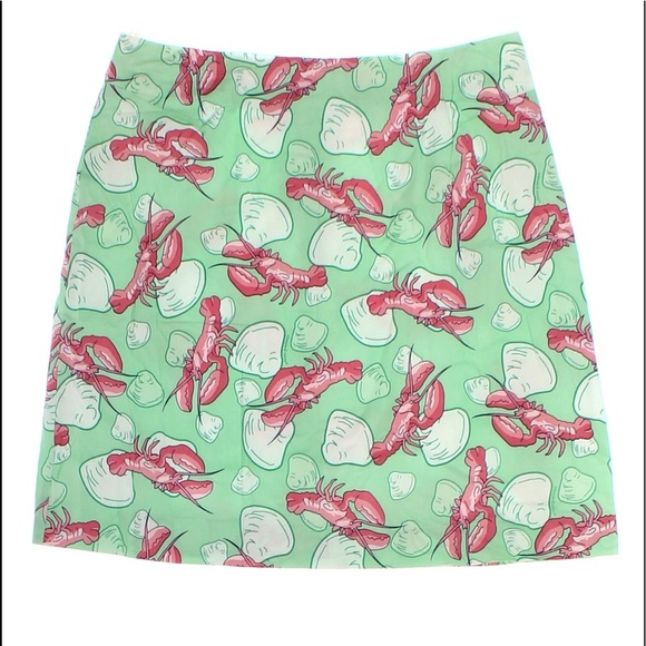 Vineyard Vines Lobster Print Mini Skirt NWT